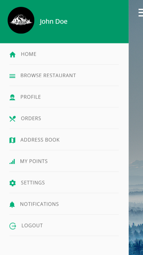 Alaskan Cuisine Mobile App Menu